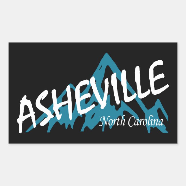 Asheville North Carolina Mountains Rectangular Sticker (Front)