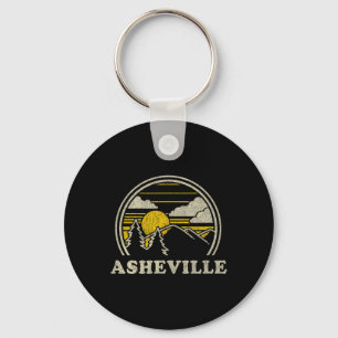 Asheville North Carolina Nc T Shirt Vintage Hiking Keychain