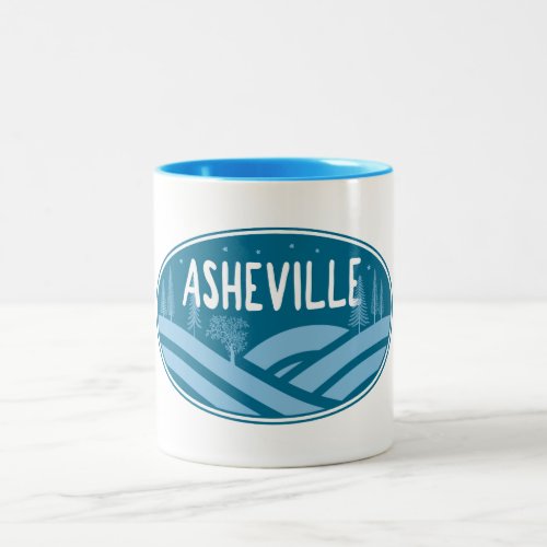 Asheville North Carolina Outdoors Two_Tone Coffee Mug