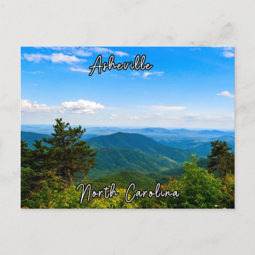 Asheville North Carolina Postcard Travel Souvenir