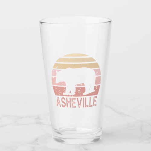 Asheville North Carolina Retro Bear Glass