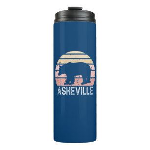 Asheville North Carolina Retro Bear Thermal Tumbler
