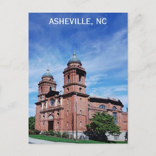 Asheville North Carolina Saint Lawrence Church Postcard