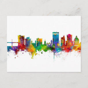 Asheville North Carolina Skyline Postcard