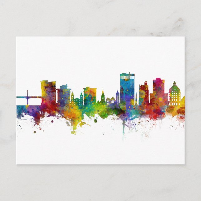 Asheville North Carolina Skyline Postcard (Front)