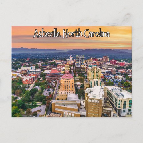 Asheville North Carolina Sunset  Postcard
