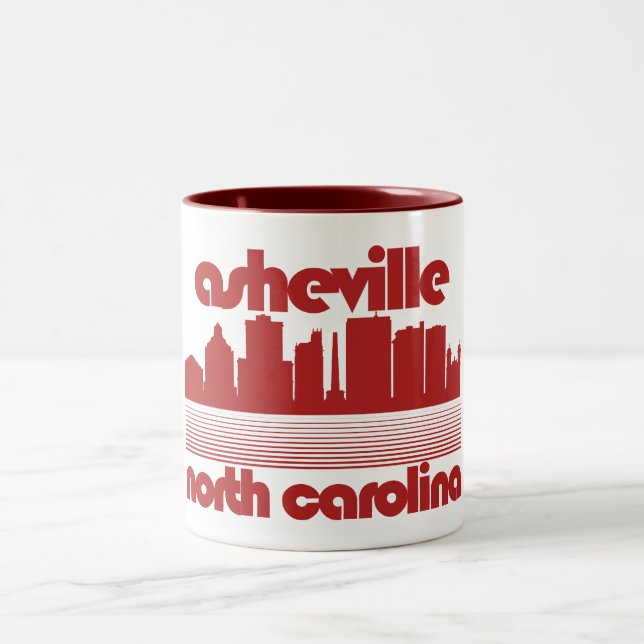Asheville,North Carolina Two-Tone Coffee Mug (Center)