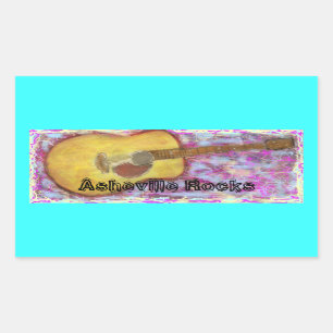 Asheville Rocks Rectangular Sticker
