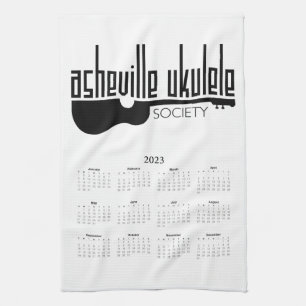 Asheville Ukulele Society 2023 Calendar Kitchen Towel