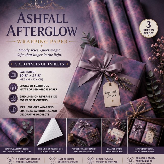 Ashfall Afterglow Wrapping Paper Sheets (Creator Uploaded)
