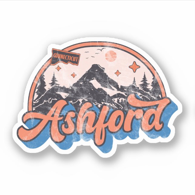 Ashford, Connecticut Sticker (Front)