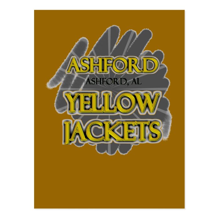 Ashford High School Yellow Jackets   Ashford, AL Post Card