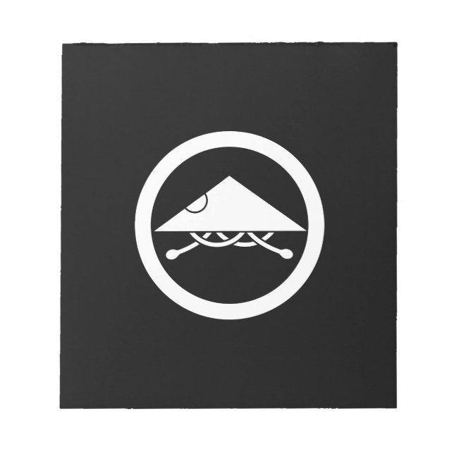 Ashigaru helmet in circel notepad (Front)