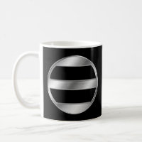 Ashikaga Clan Kamon Silver Chrome Coffee Mug