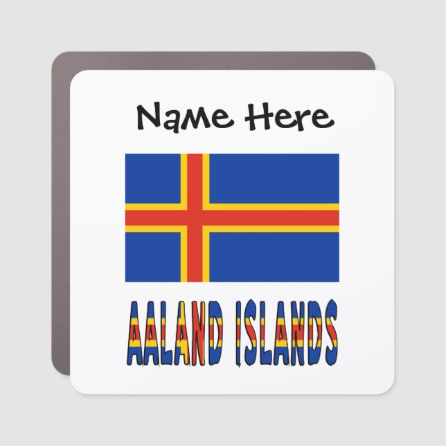 Ashland Islands Ålander Flag Personalized  Car Magnet (Front)