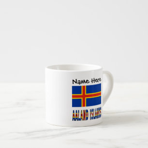 Ashland Islands Ålander Flag Personalized  Espresso Cup