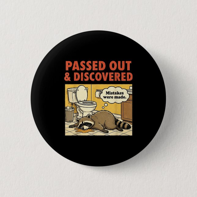 Ashland Liquor Bandit Raccoon Funny  Button (Front)