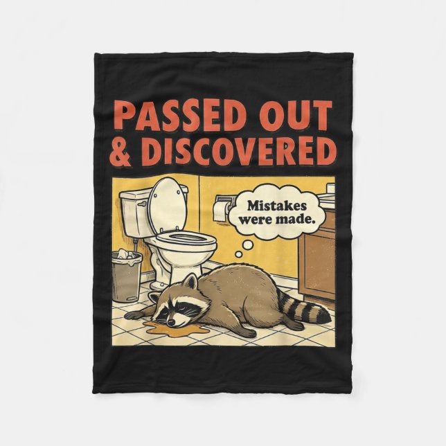 Ashland Liquor Bandit Raccoon Funny  Fleece Blanket (Front)