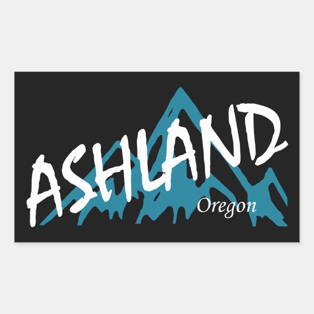 Ashland Oregon Mountains Rectangular Sticker (Front)