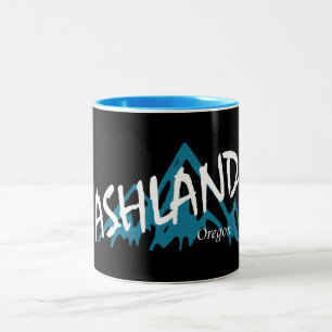 Ashland Oregon Mountains Two-Tone Coffee Mug