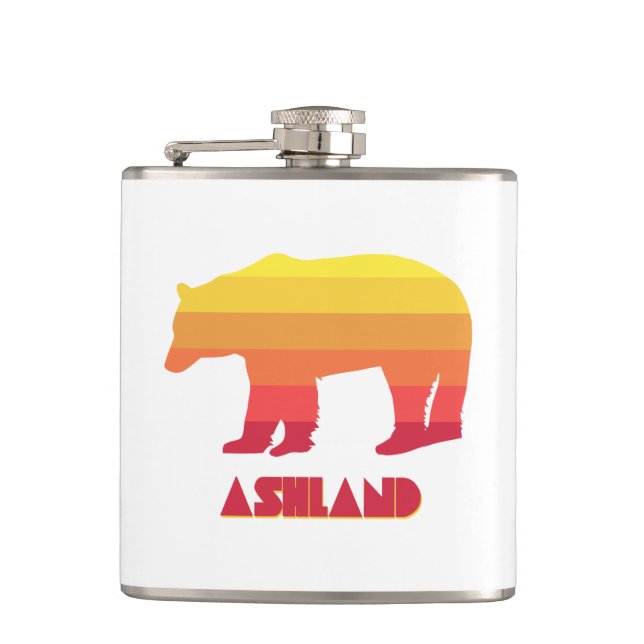 Ashland Oregon Rainbow Bear Flask (Front)