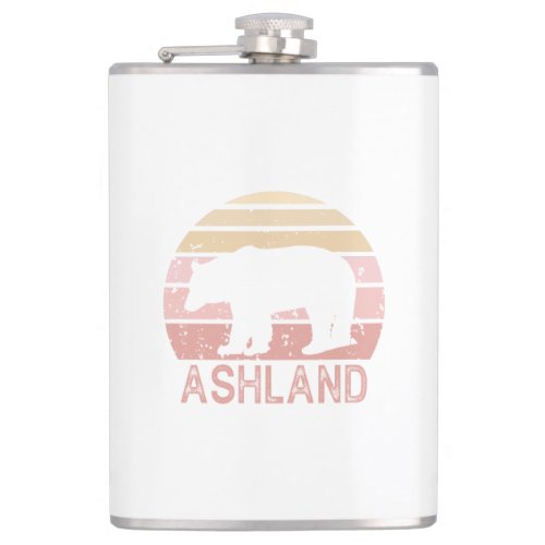 Ashland Oregon Retro Bear Flask