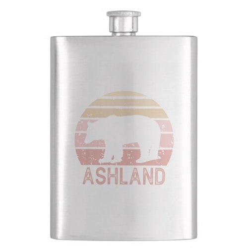 Ashland Oregon Retro Bear Flask