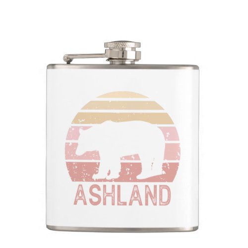 Ashland Oregon Retro Bear Flask