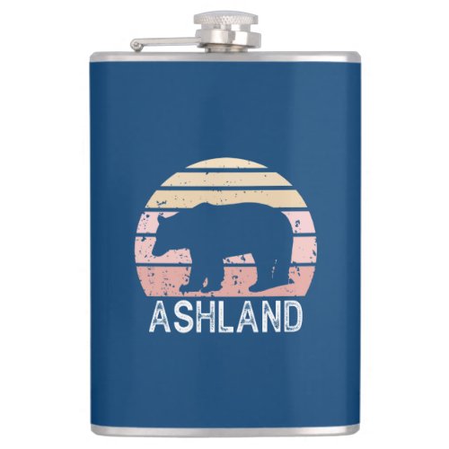 Ashland Oregon Retro Bear Flask