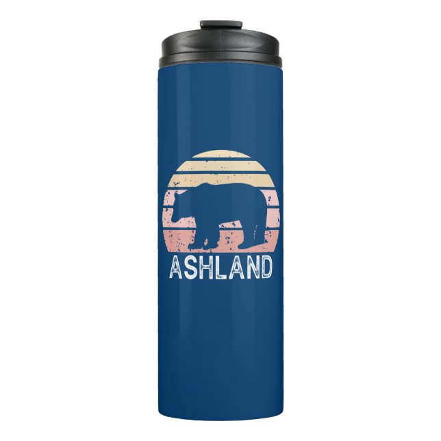Ashland Oregon Retro Bear Thermal Tumbler (Front)