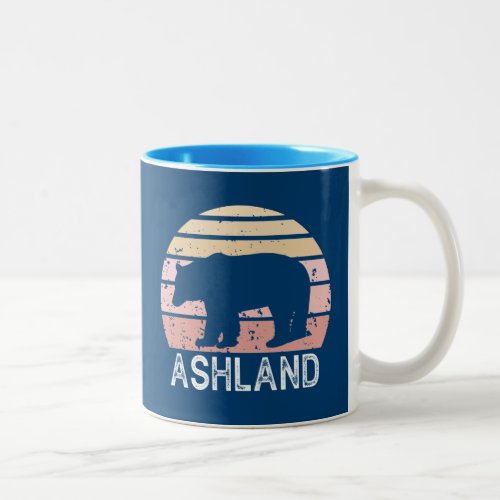 Ashland Oregon Retro Bear Two_Tone Coffee Mug