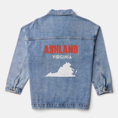 Ashland Virginia USA State America Travel Virginia Denim Jacket