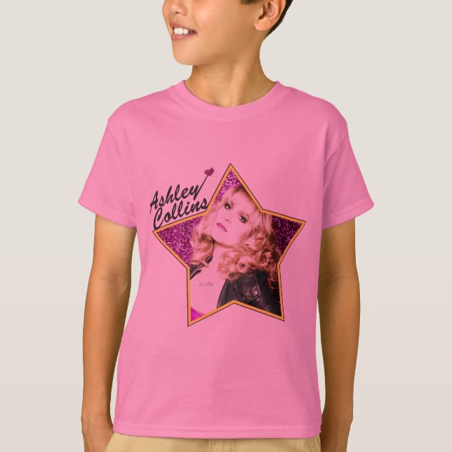 Ashley Collins Kids Star Pink T Shirt. T-Shirt (Front)