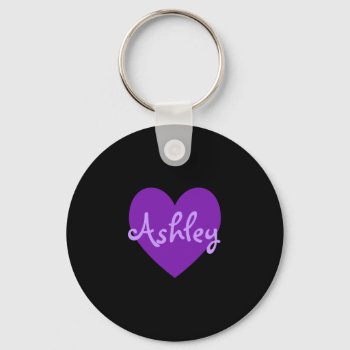 Ashley In Purple Keychain by purplestuff at Zazzle