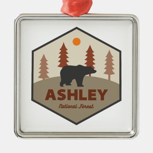 Ashley National Forest Bear Metal Ornament