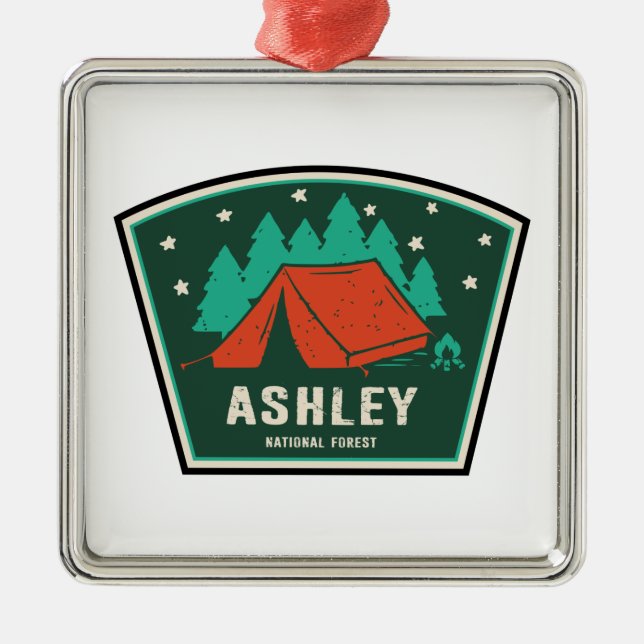 Ashley National Forest Camping Metal Ornament (Front)
