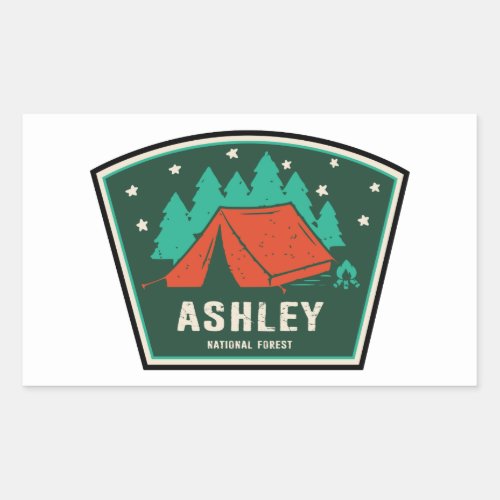 Ashley National Forest Camping Rectangular Sticker