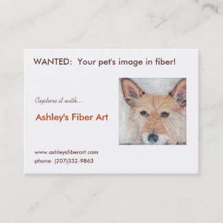 Ashley's Fiber Art Business Card
