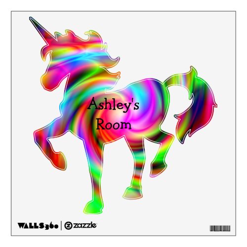 Ashleys Room Colorful Unicorn Wall Decal