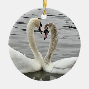 Ashley's Swans In Love ornament personalized