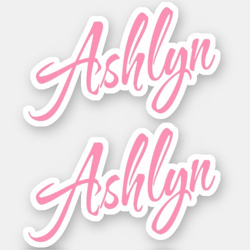 Ashlyn Decorative Name in Pink x2 Sticker
