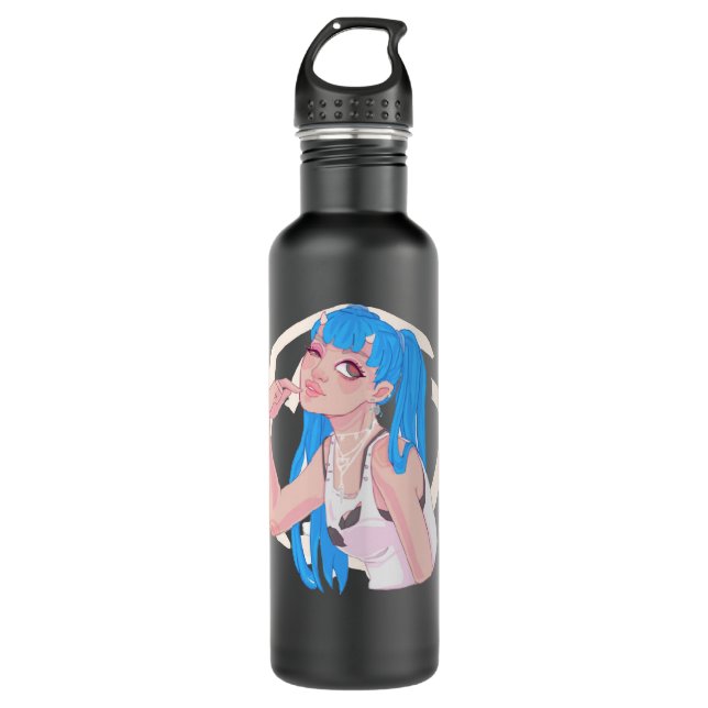Ashnikko Cartoon Classic T Shirt Stainless Steel Water Bottle (Front)