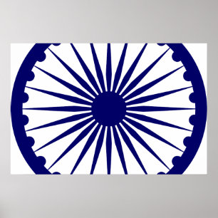 Ashoka Chakra, India flag Poster