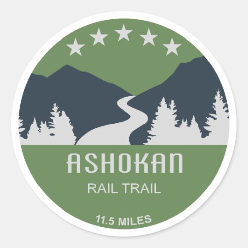 Ashokan Rail Trail New York Classic Round Sticker