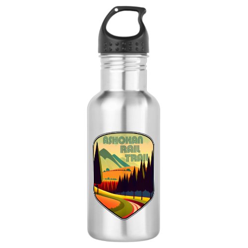 Ashokan Rail Trail New York Colors Stainless Steel Water Bottle