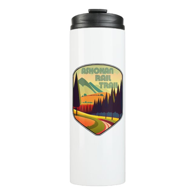 Ashokan Rail Trail New York Colors Thermal Tumbler (Front)
