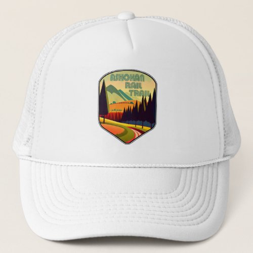 Ashokan Rail Trail New York Colors Trucker Hat