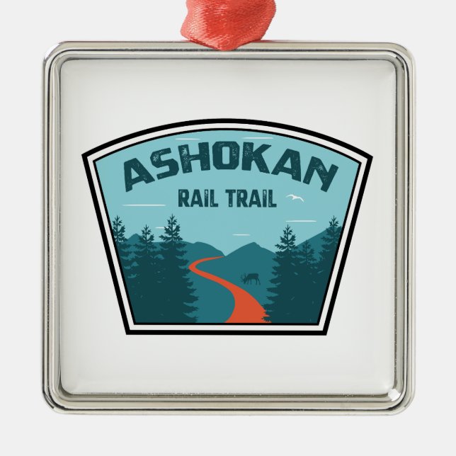 Ashokan Rail Trail New York Metal Ornament (Front)