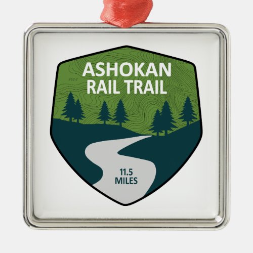 Ashokan Rail Trail New York Metal Ornament