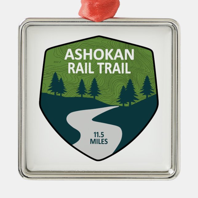 Ashokan Rail Trail New York Metal Ornament (Front)